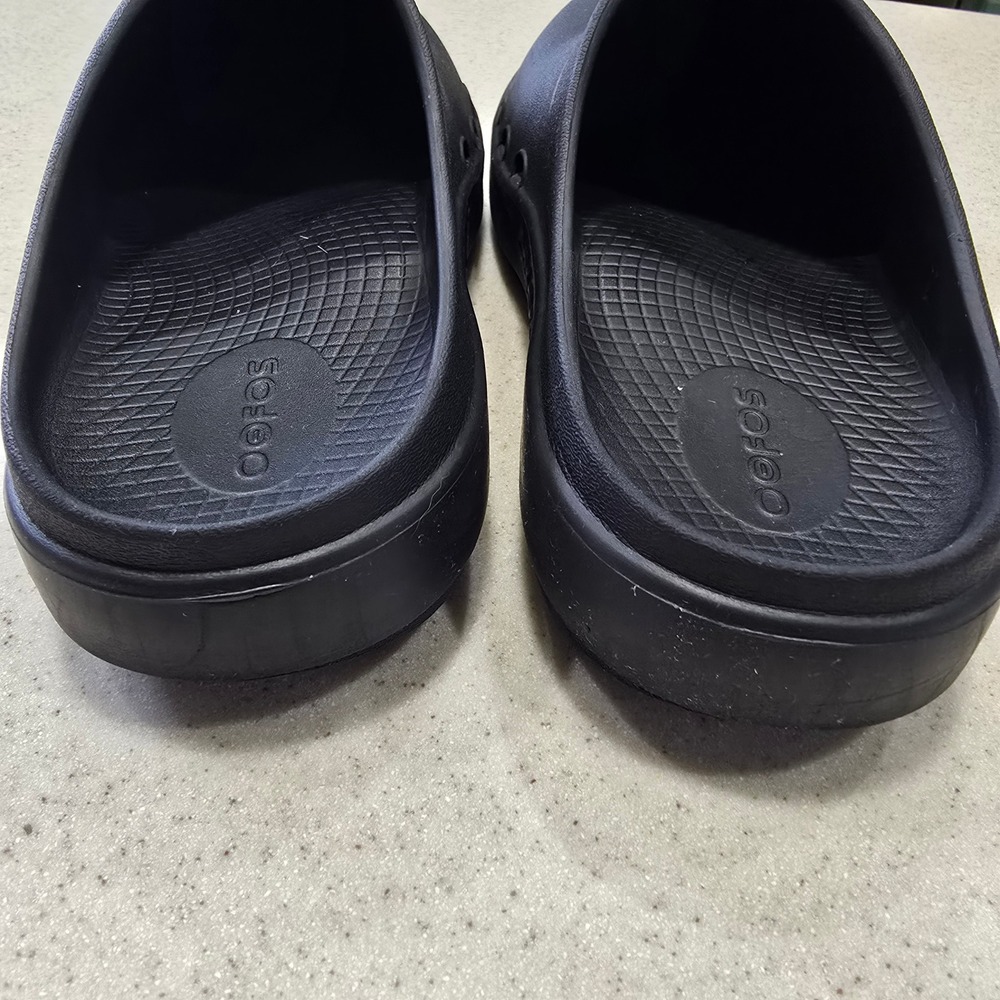 Oofos OOcloog Black Recovery Clogs Mens 5 Womens 7 EU 38 Slip On Shoes - Picture 8 of 15